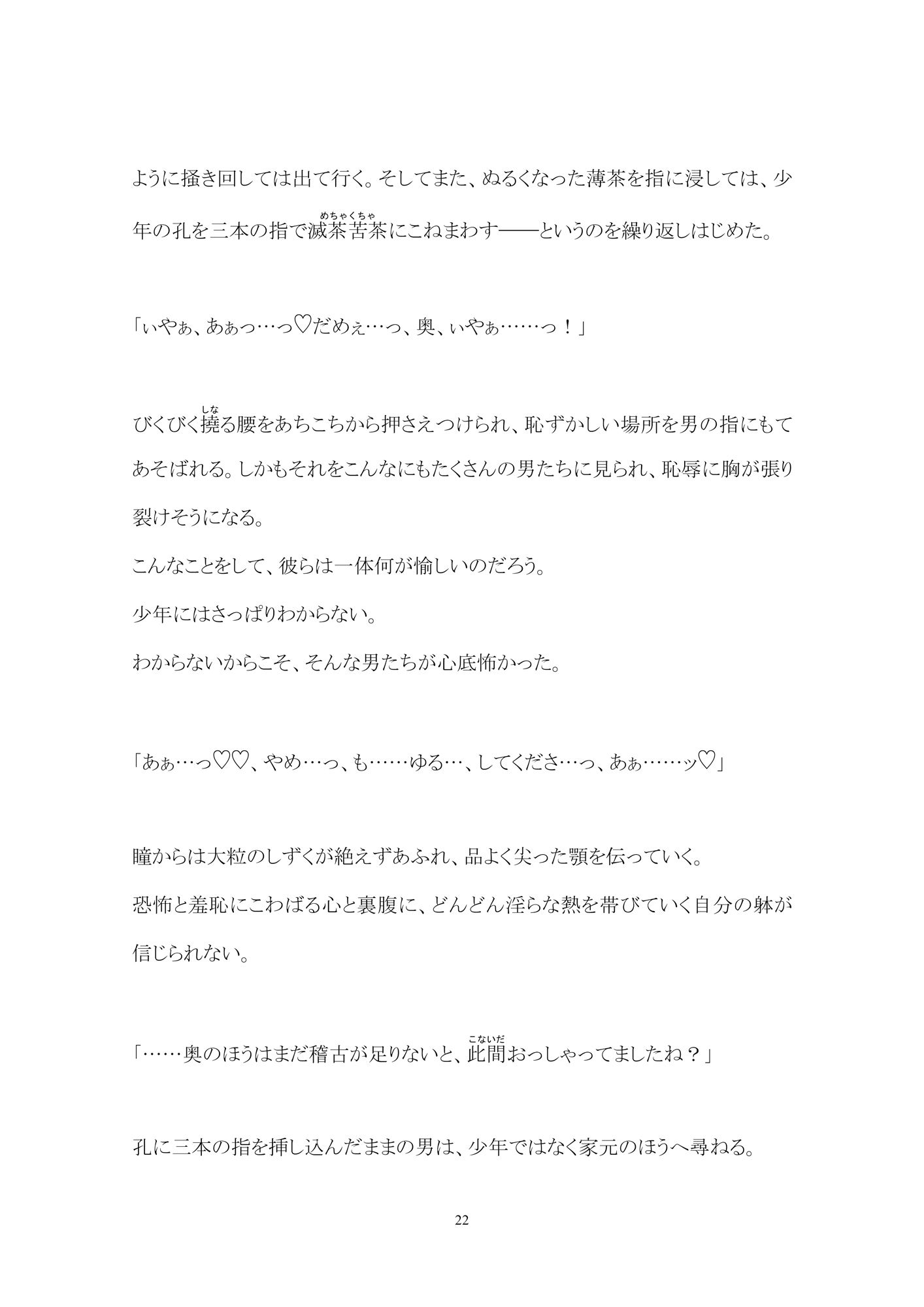 少年鑑賞茶会ー杜（もり）の奥の淫靡な庵ー