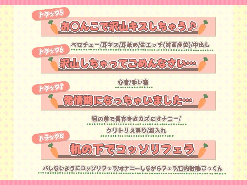 【タイトル】ご主人様大好き！すぐに発情しちゃうウサギさんのイチャ甘おねだりエッチ♪