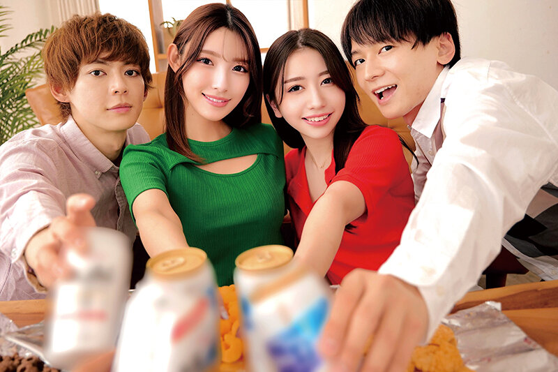 大乱交合コン開催！都合のイイ絶倫ビッチ美女vsイケメン！本能のまま、家中で精子とマン汁果てるまで生パコしまくり！即効型の抱けるOL2人組！5