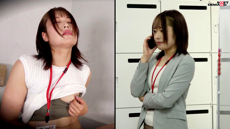 SOD女子社員 7名 業務時間内声ガマン大胆オナニー報告2 仕事中＆オナニー中のギャップ 2画面見比べておシコり下さい