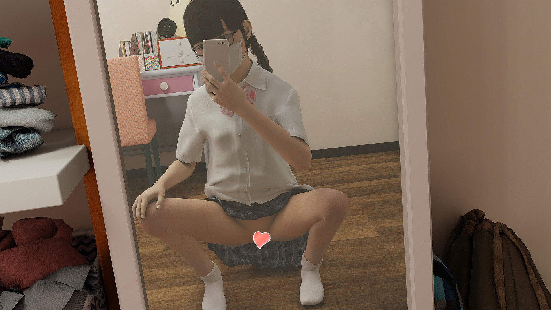 裏垢自撮流出「1年2組磯野さな」