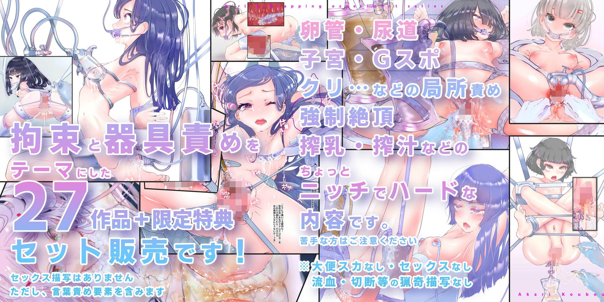 【少女誘拐実験】特別総集編第一弾 vol.1〜25+α【拘束器具責め作品集:文字あり 1,537枚】