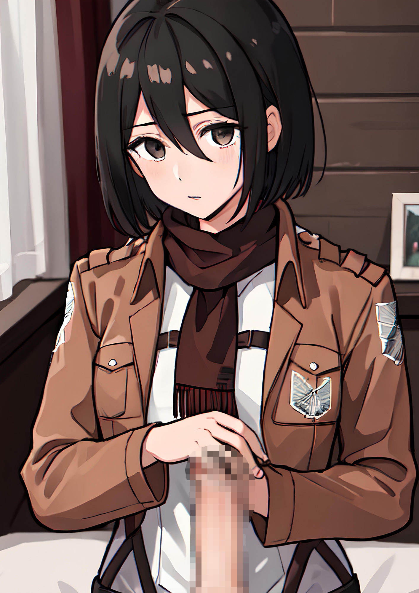 筋肉質な彼女 なぜかマフラーに固執する