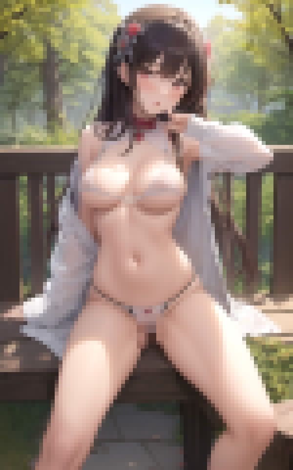 メイドを下着姿にして撮影