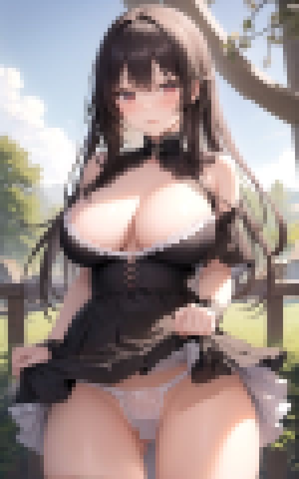 メイドを下着姿にして撮影