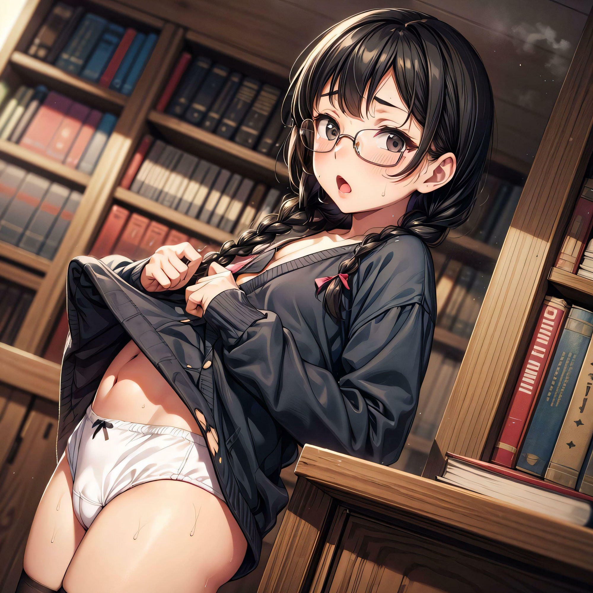 こっそりぱんつ図書委員長