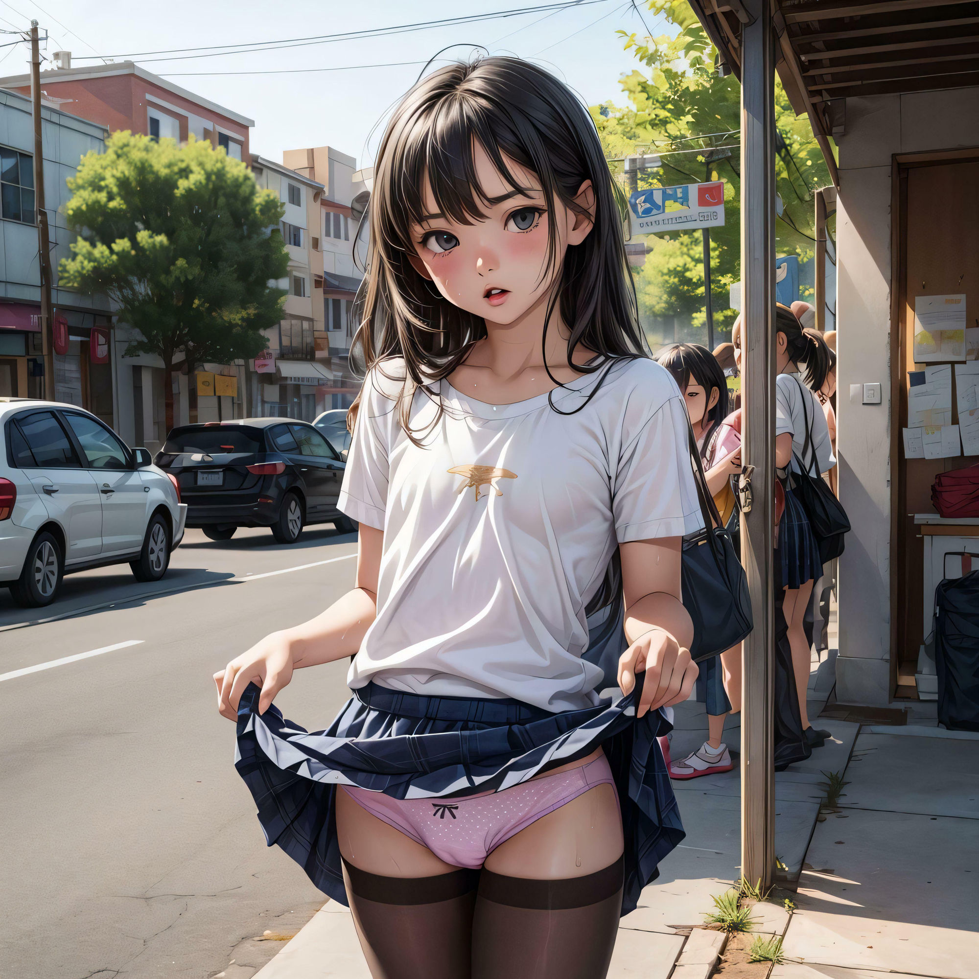 少女の下着姿に興奮する