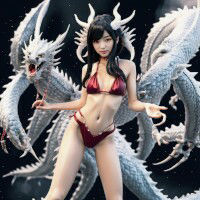 コスプレグラビア「堕天使とドラゴン」