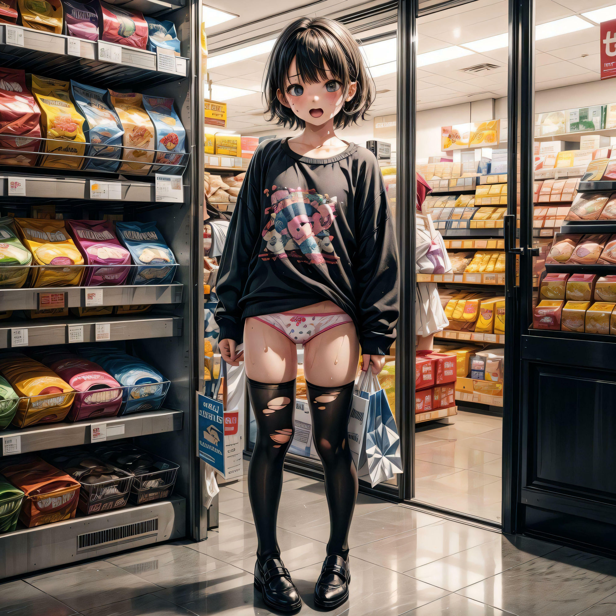 スーパーにいるひよこぱんつ