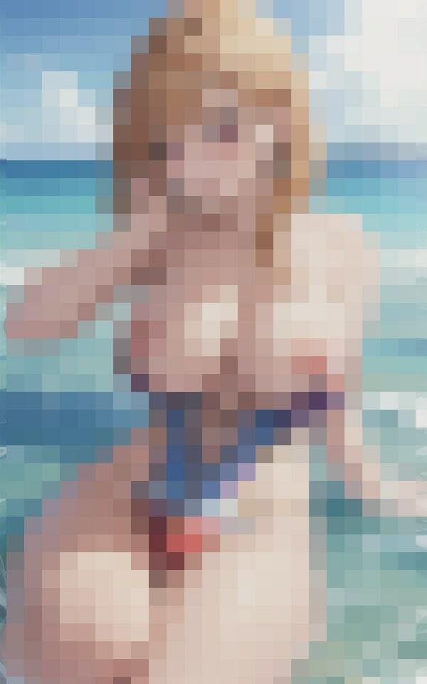 南の島で出会った 巨乳水着美女