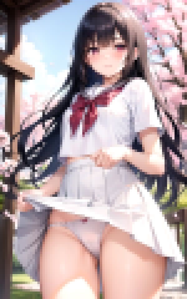 女子〇生×パンチラ