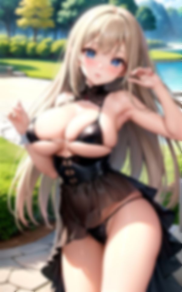 野外に現れたHなネコミミ露出美女があなたを色仕掛け