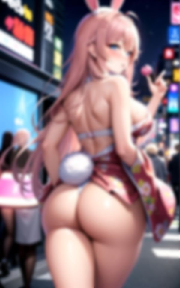 夜の街で煌めくヒップで誘惑してくるHな美女撮影記録