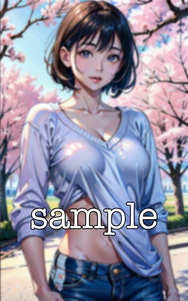 桜の下で・・・新人歓迎で花見をしたらGカップの露出を開放スペシャル!