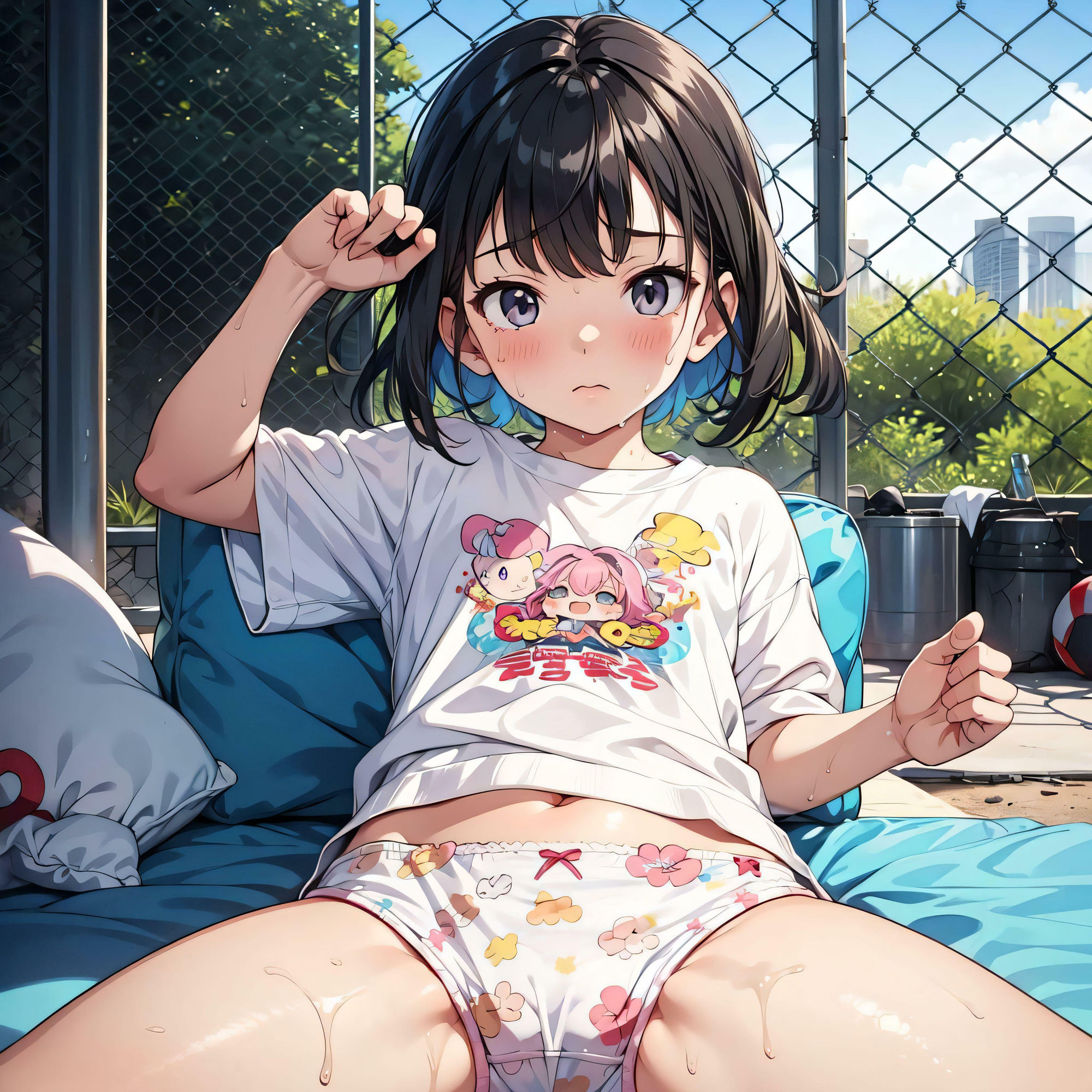 今日もいい綿パンツはいてるね