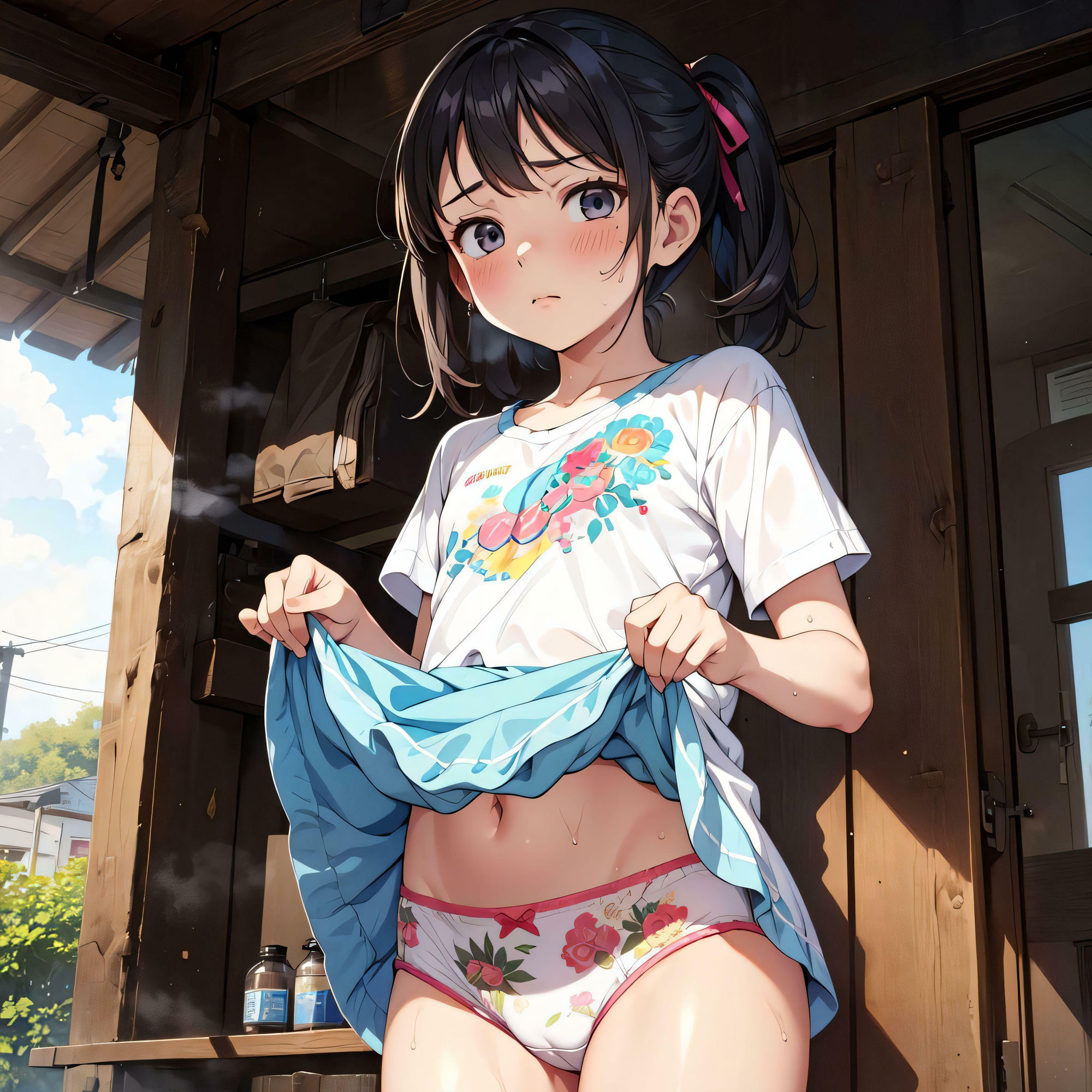 今日もいい綿パンツはいてるね