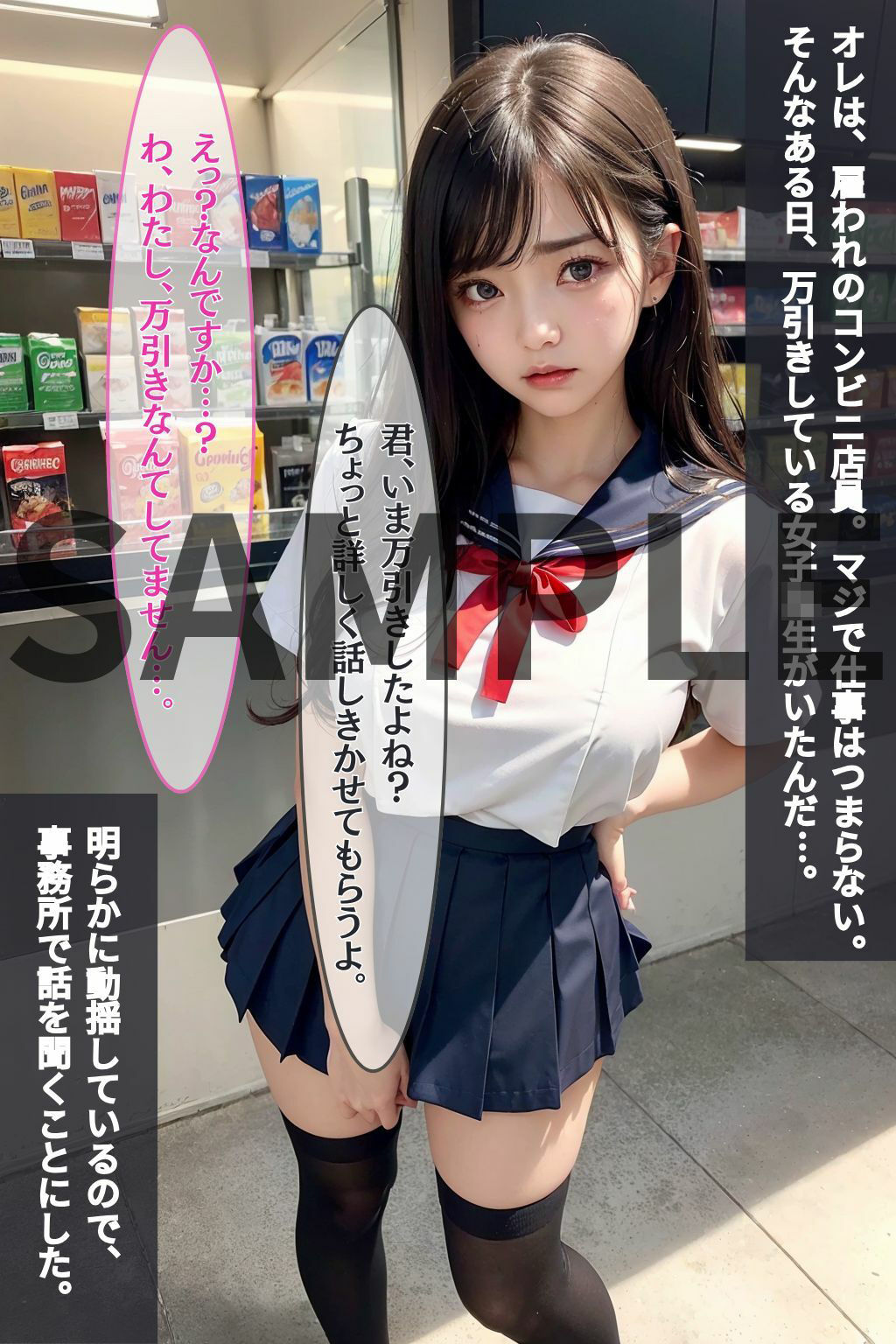 【巨乳JKわからせNTR】万引きした女子校生(彼氏持ち)の弱みを握って無理やり寝取った結果びっくりするほど快楽堕ちした