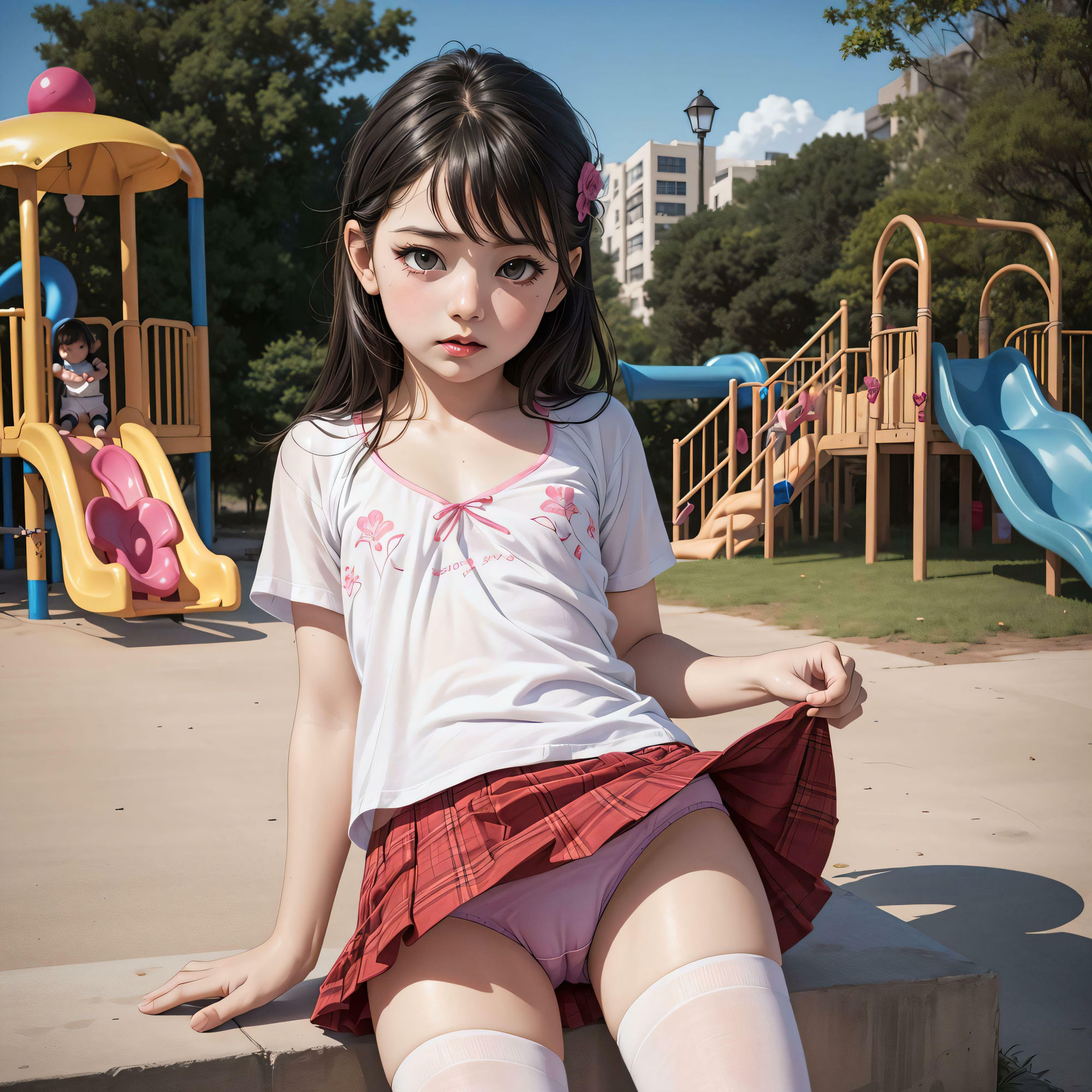 公園のひよこぱんつにいたずらしちゃおう