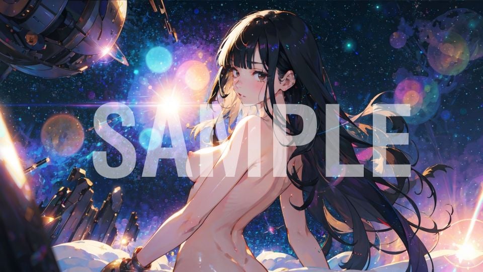 パソコンのデスクトップの壁紙に使える、黒髪ロングの女の子（大井 真菜ちゃん）のイラスト集