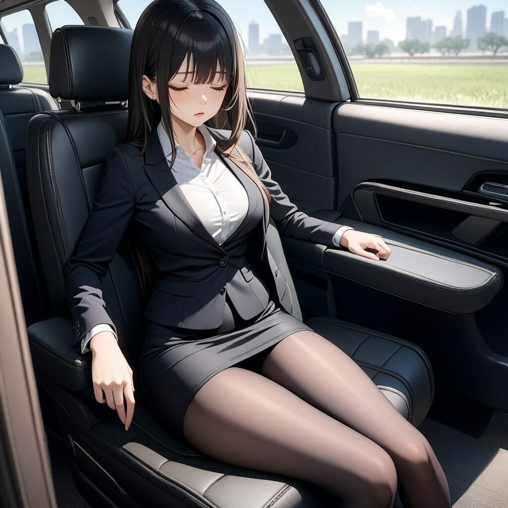 黒ストッキング脚の魅力!働くOLさん