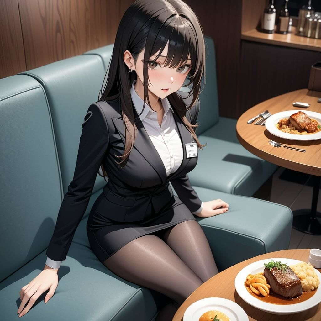 黒ストッキング脚の魅力!働くOLさん