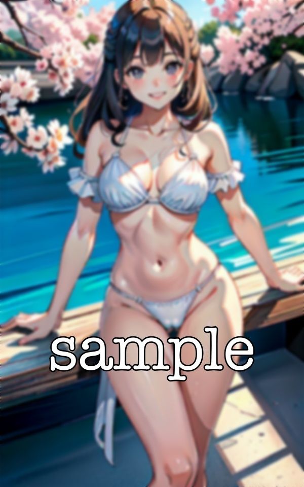 桜の下でビキニ!春に桜の下でえちえち露出撮影会・・・ 出会い系で知り合った美女にお願いしてみる・・・