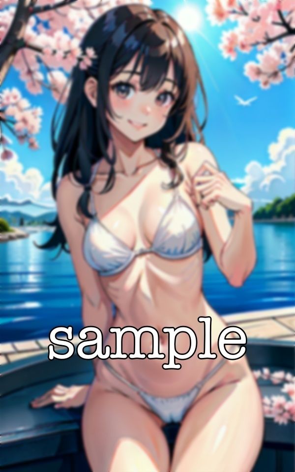 桜の下でビキニ!春に桜の下でえちえち露出撮影会・・・ 出会い系で知り合った美女にお願いしてみる・・・