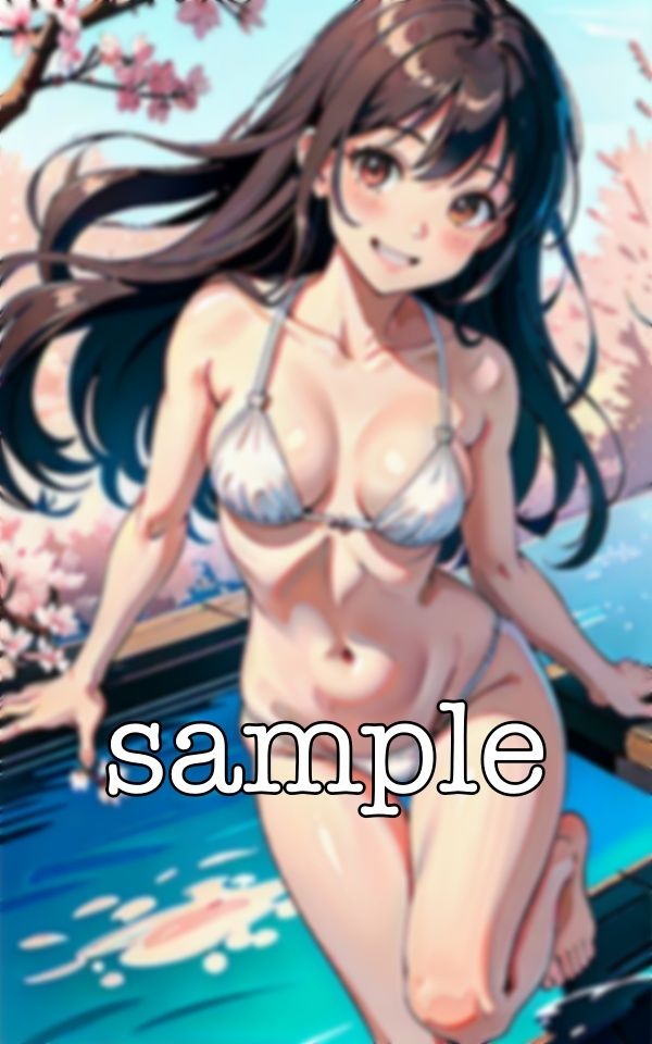 桜の下でビキニ!春に桜の下でえちえち露出撮影会・・・ 出会い系で知り合った美女にお願いしてみる・・・