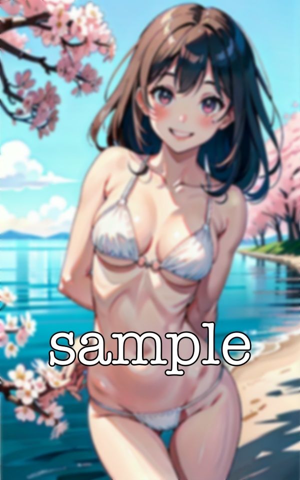 桜の下でビキニ!春に桜の下でえちえち露出撮影会・・・ 出会い系で知り合った美女にお願いしてみる・・・
