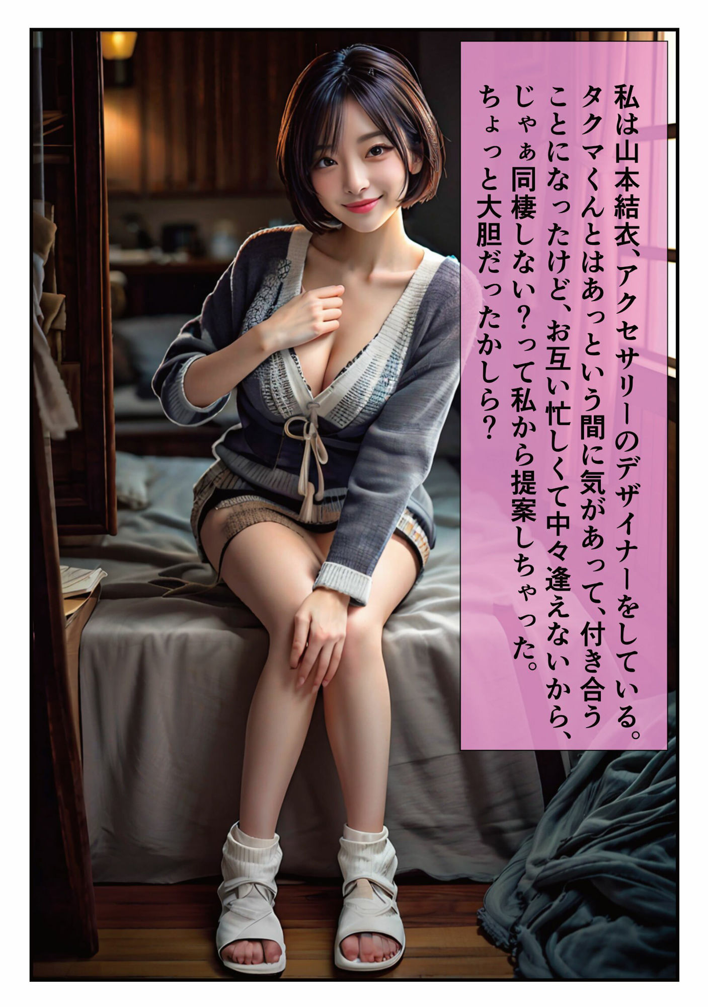 同棲始めたら彼女がずっと下着姿なので、手料理と一緒に食べ ちゃう事にした話。