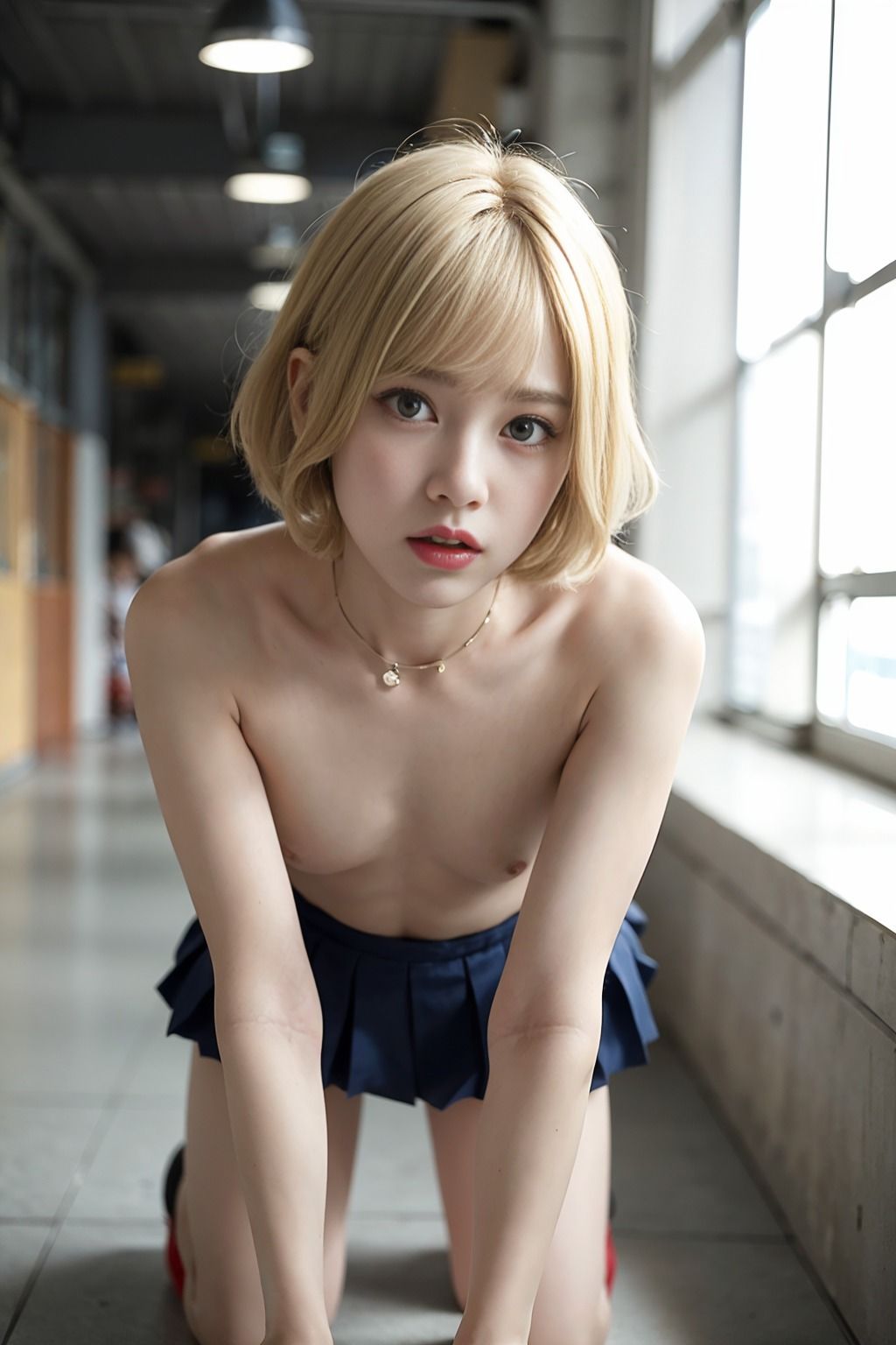 金髪ショートの女子校生とイチャイチャSEX！