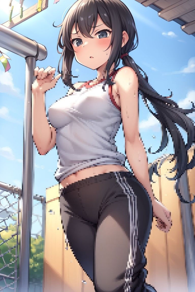 ジョギング美少女と公衆トイレでセックス!