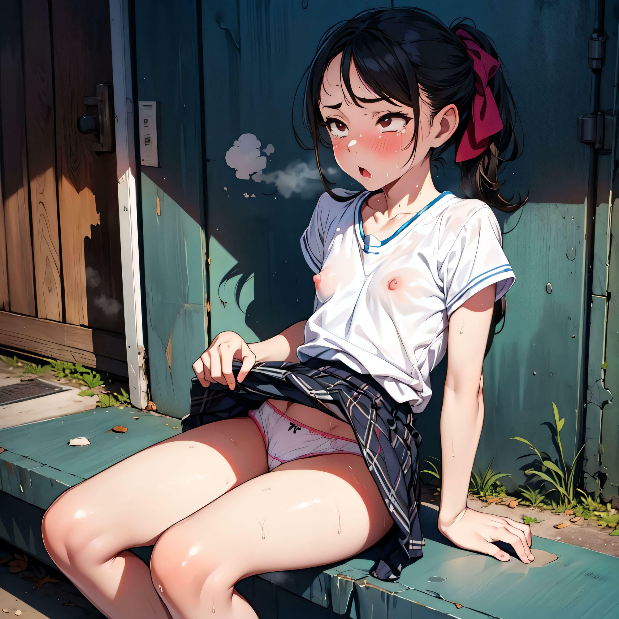 汗かいてきたのでパンツの匂いを嗅いでください