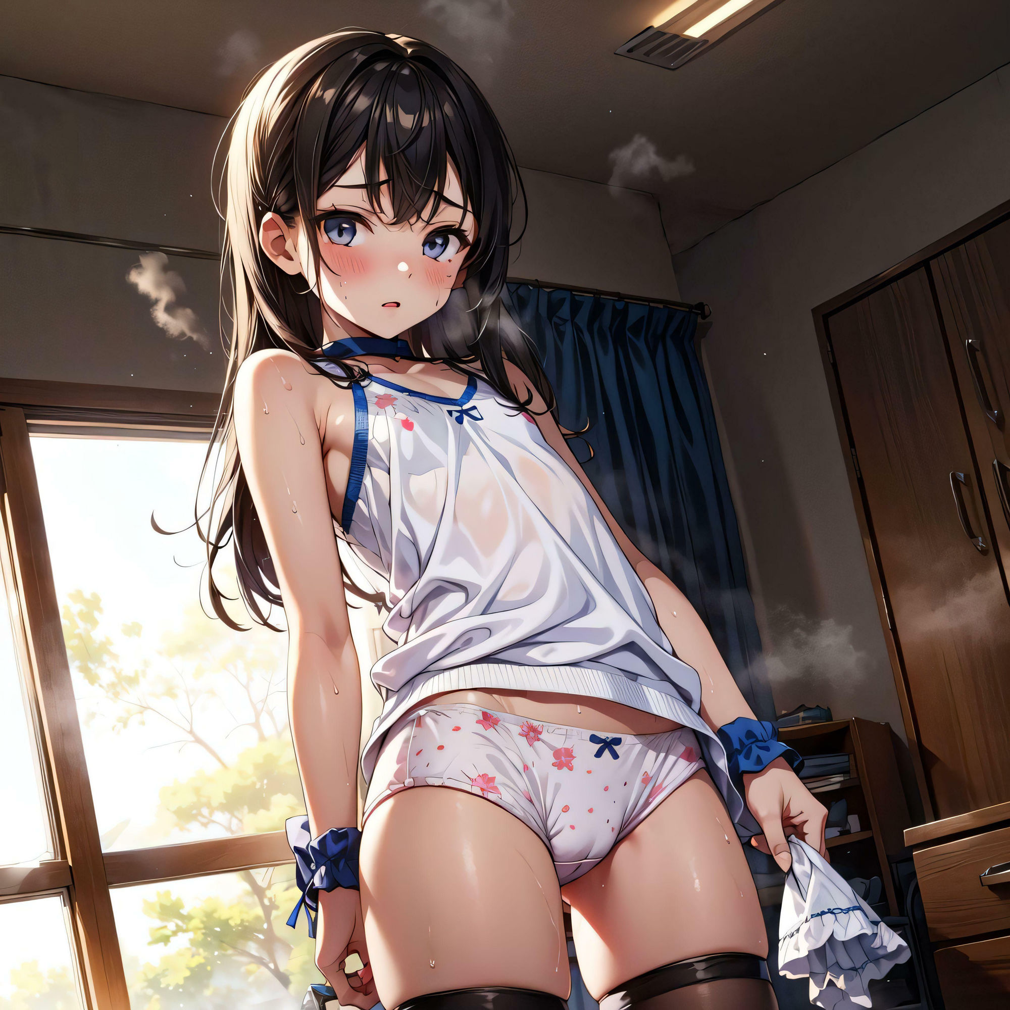 汗かいてきたのでパンツの匂いを嗅いでください