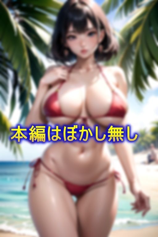 ド変態なマイクロビキニでチンポを求める爆乳ビッチにザーメン＆媚薬注入