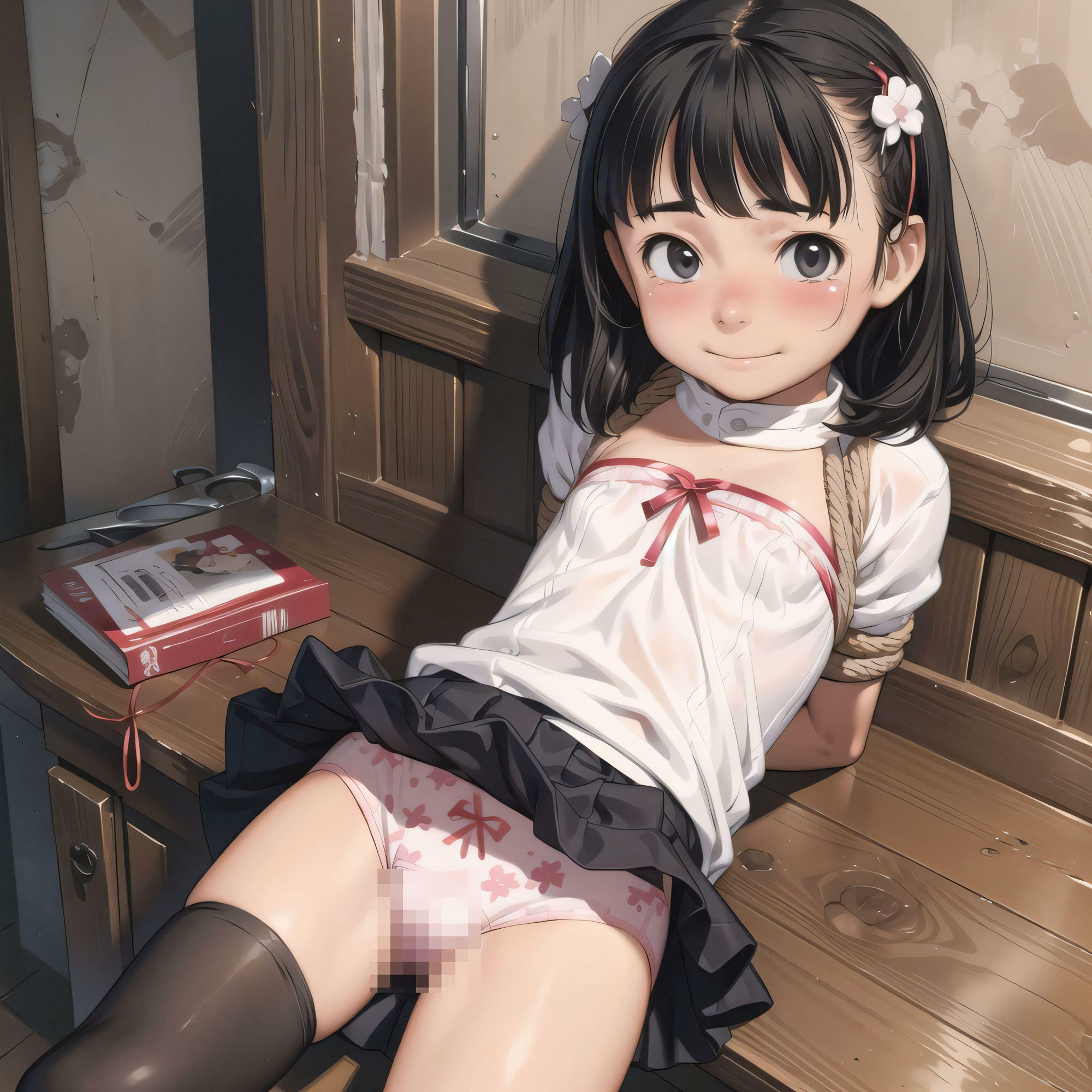 この学校では生徒を叱るとき緊縛する