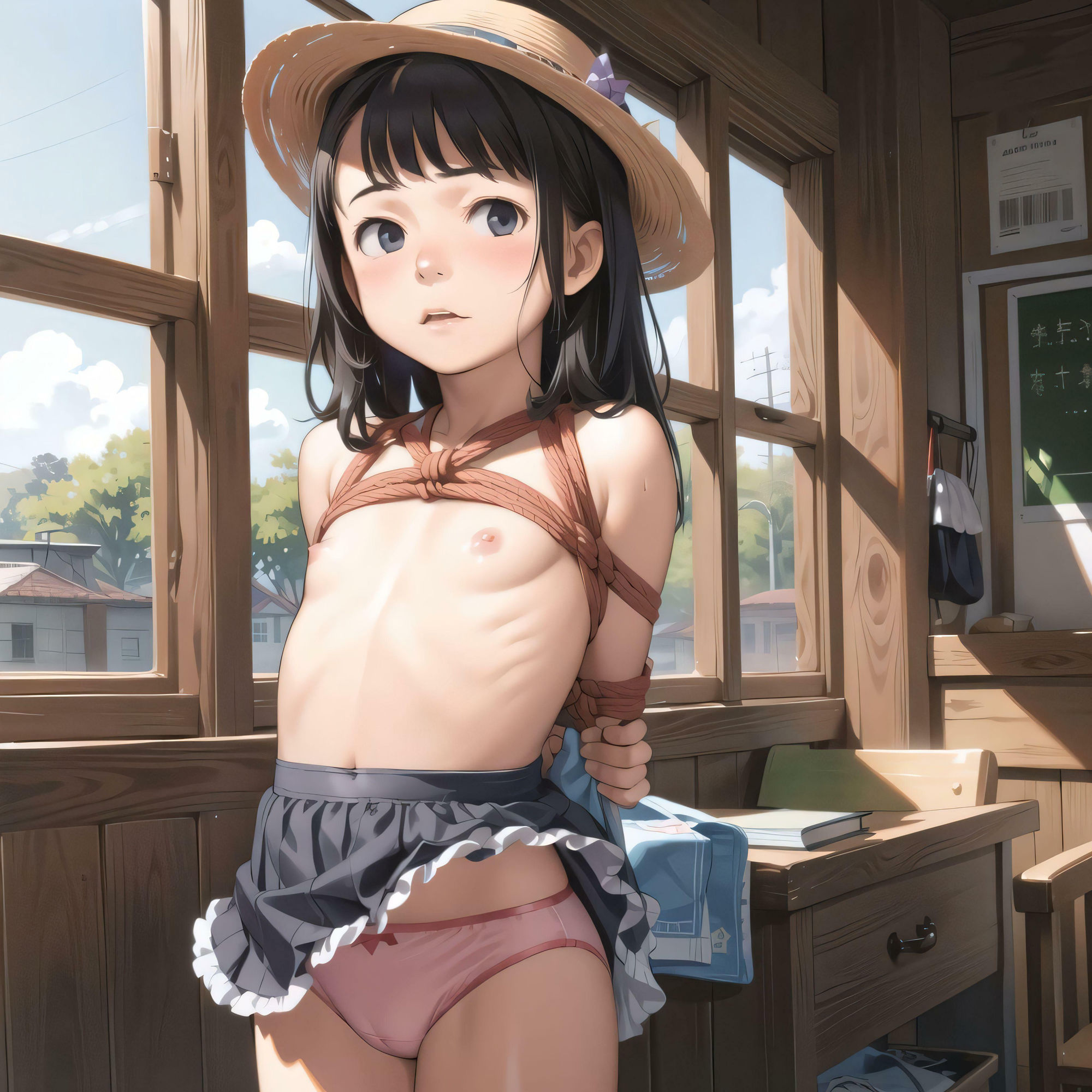 この学校では生徒を叱るとき緊縛する