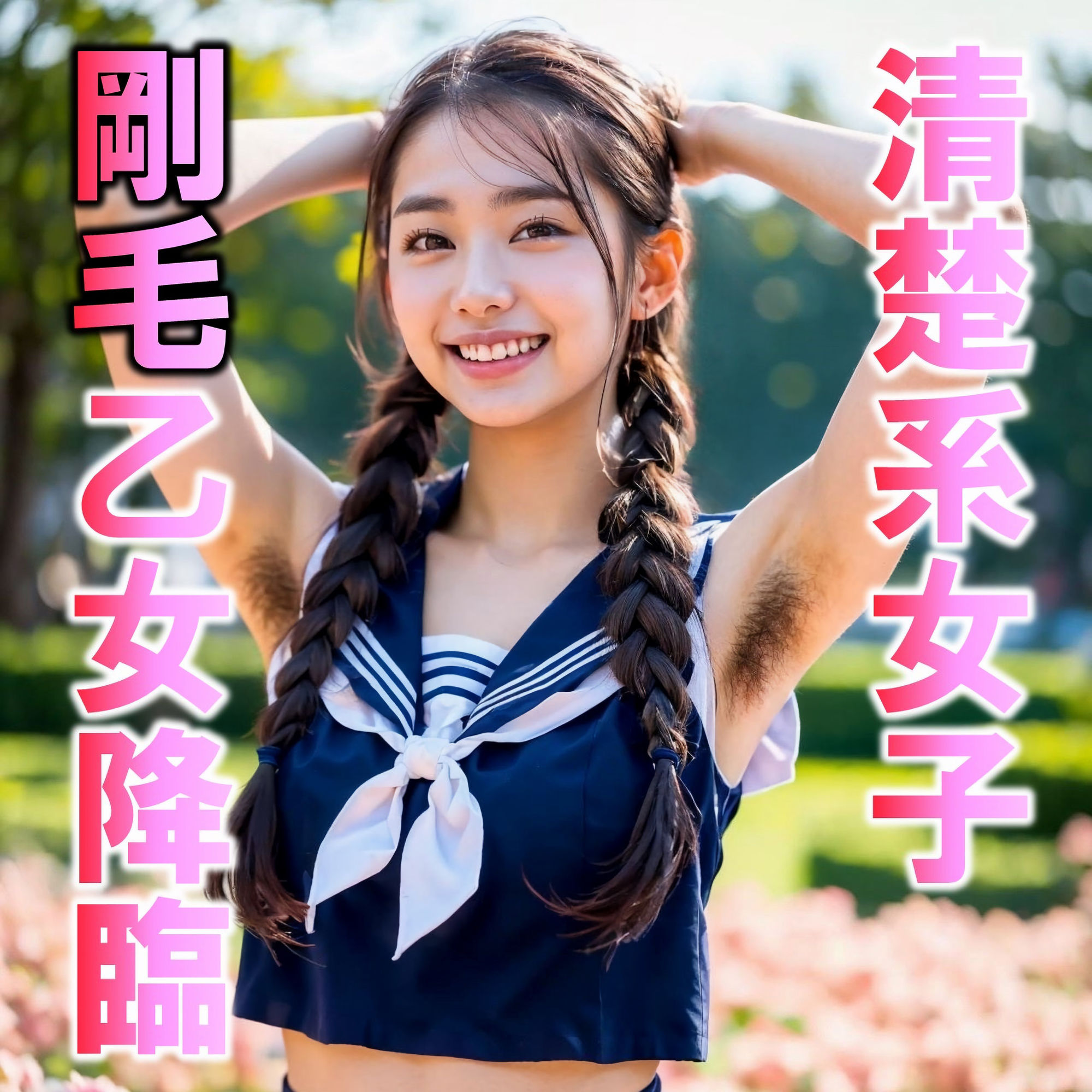 剛毛乙女 ザ・剛毛2 制服水着ヌード編