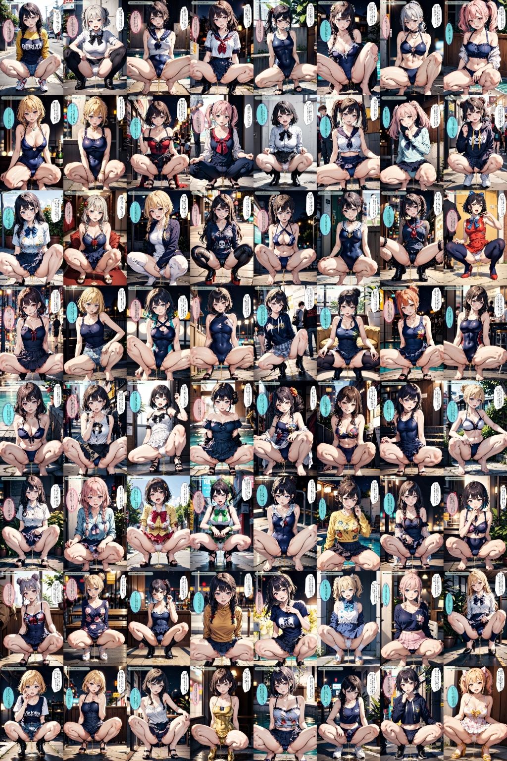 しゃがみ放尿美女【vol.1】 - Crouching urinating beauty ［vol.1］ -