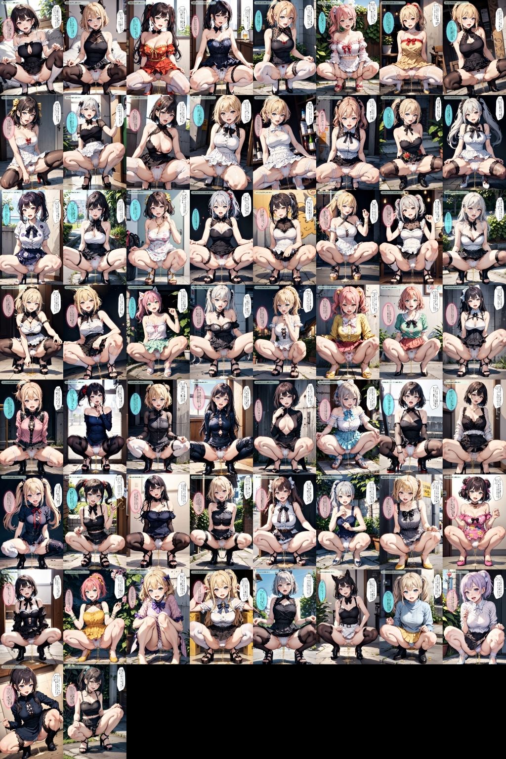 しゃがみ放尿美女【vol.1】 - Crouching urinating beauty ［vol.1］ -