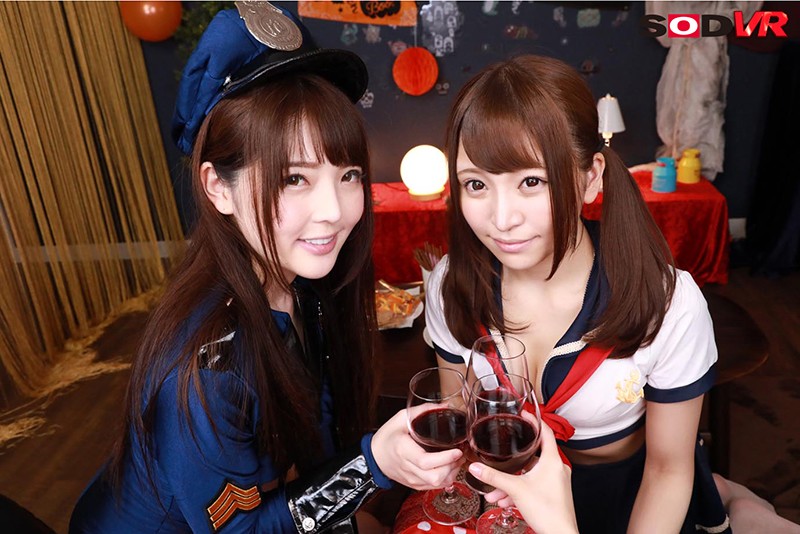 【VR】レズ体感VR 女のオーガズムは男の10倍！女目線で自分のカラダがイキまくる！いいなりレズ絶頂3P Vol.4 ハロウィン女子会Ver.