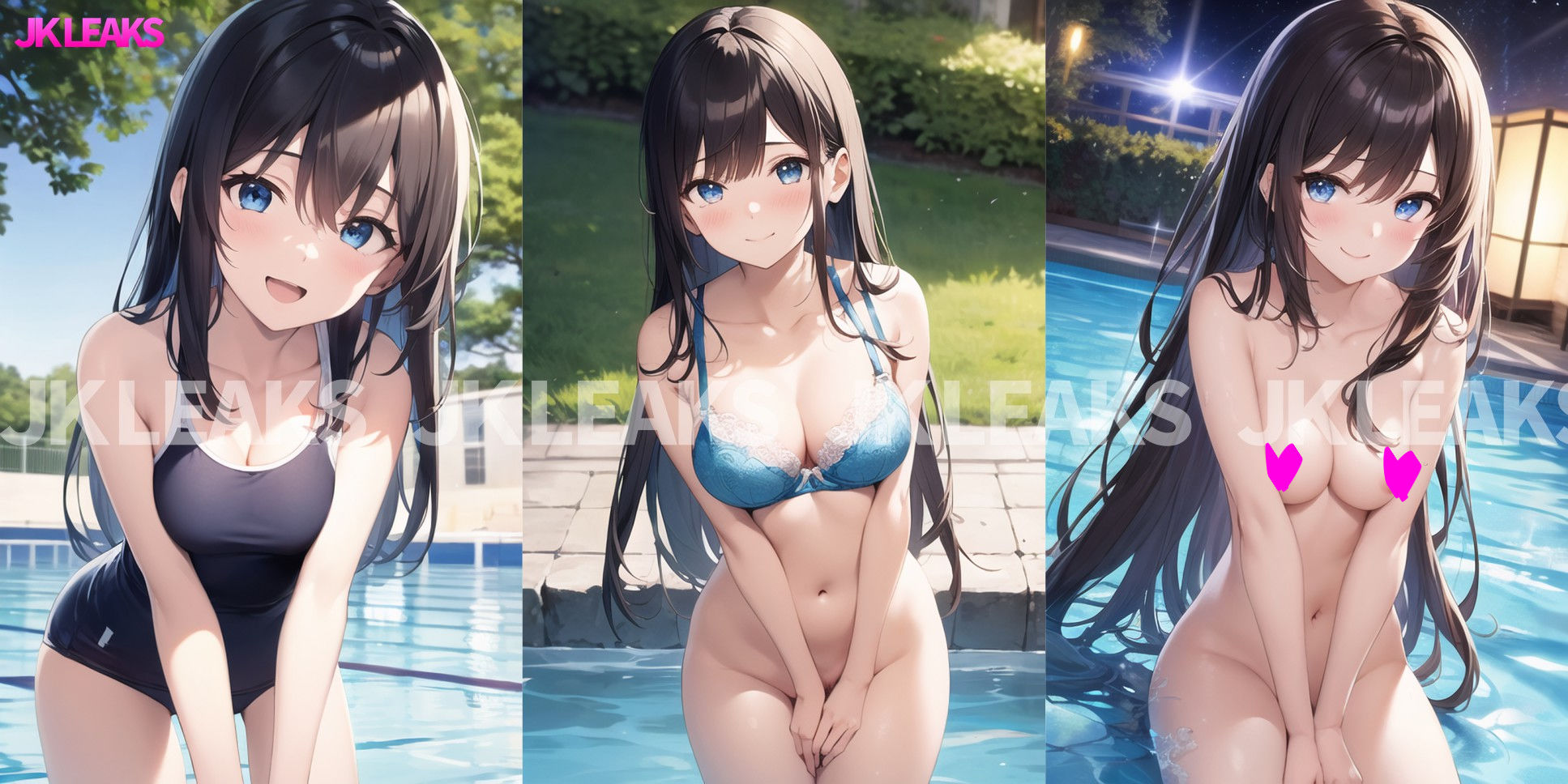 JK LEAKS 22 - 幼馴染の姉(長女)&三姉妹膣比べ編 -【三姉妹膣比べアニメ付】