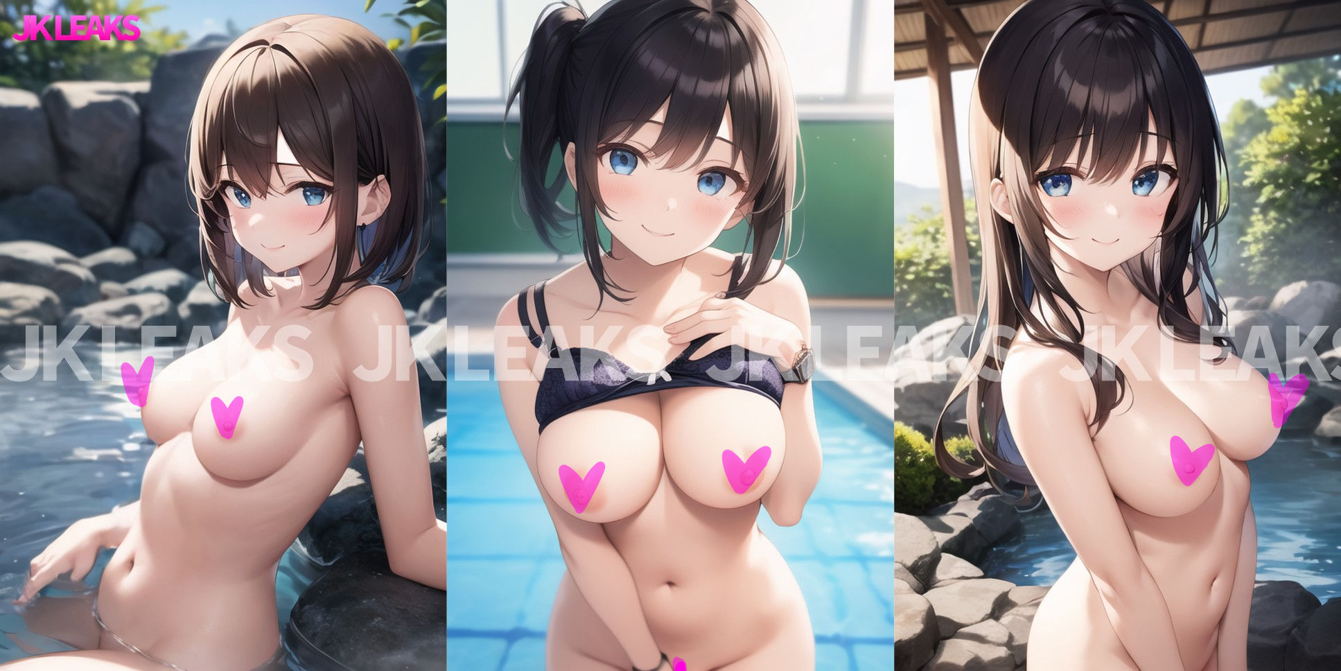 JK LEAKS 22 - 幼馴染の姉(長女)&三姉妹膣比べ編 -【三姉妹膣比べアニメ付】