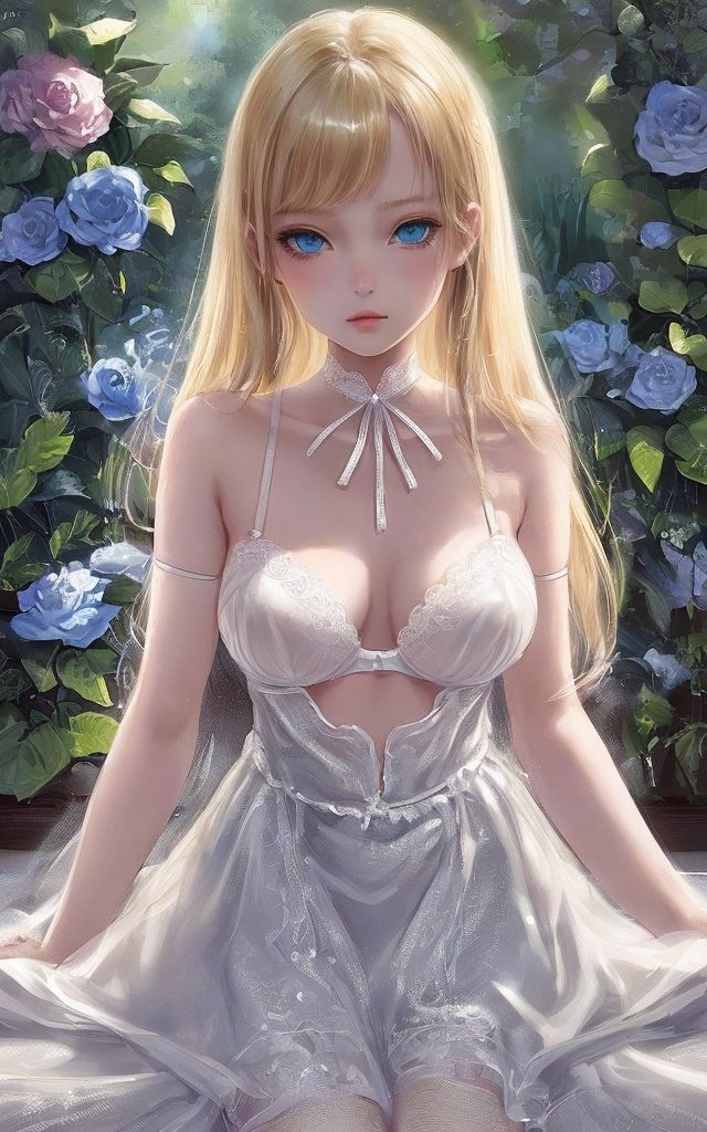 Transparent flower & dress