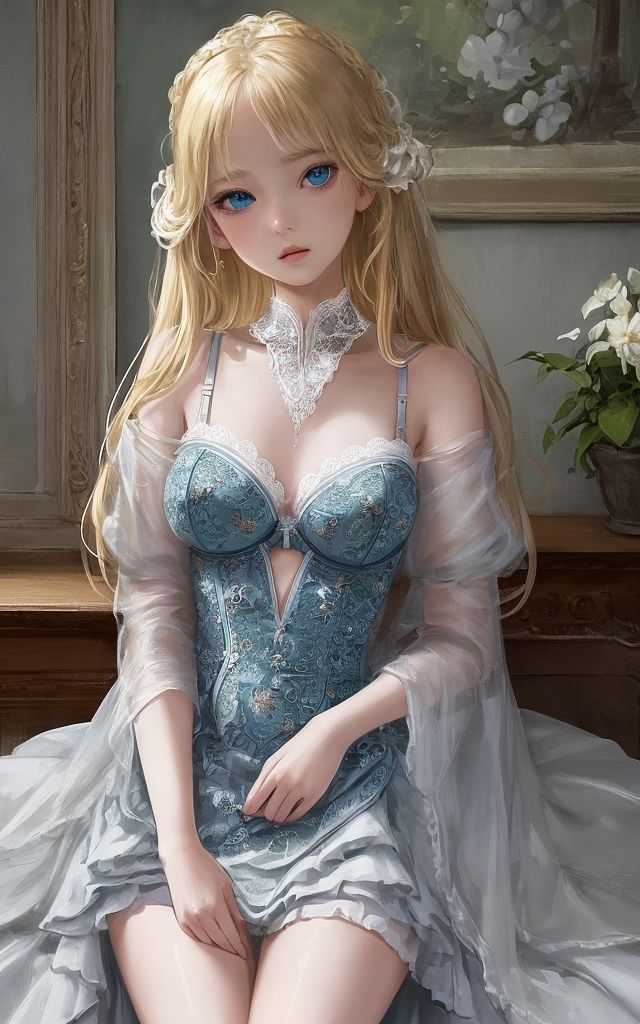 Transparent flower & dress