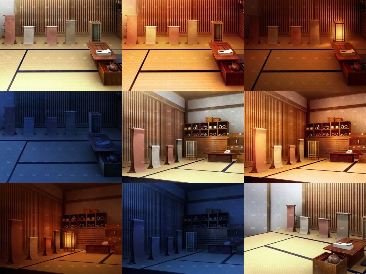 みにくる背景CG素材集『江戸編』part01ブーストパック(質屋・長屋・呉服屋・執務室)