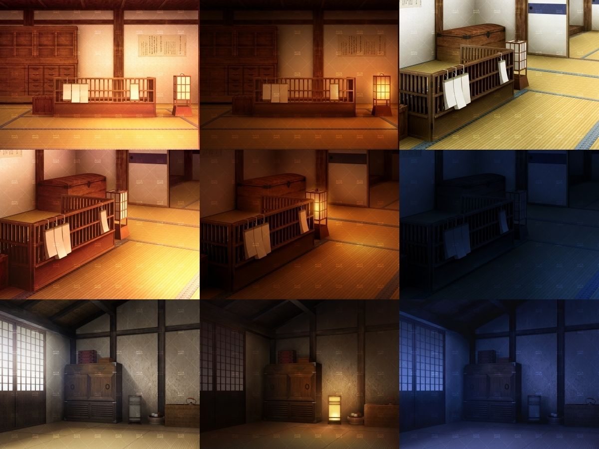 みにくる背景CG素材集『江戸編』part01ブーストパック(質屋・長屋・呉服屋・執務室)