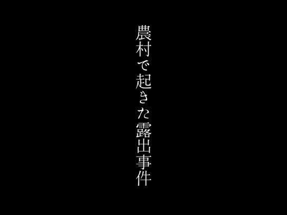 農村で起きた露出事件