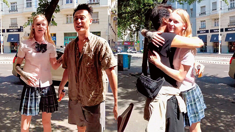 世界共通のBody Language 金髪スポーツ女子×制服コス!土下座で口説いて生ハメ乱交キュートなアソコに大量中出しザーメン発射で悶絶!