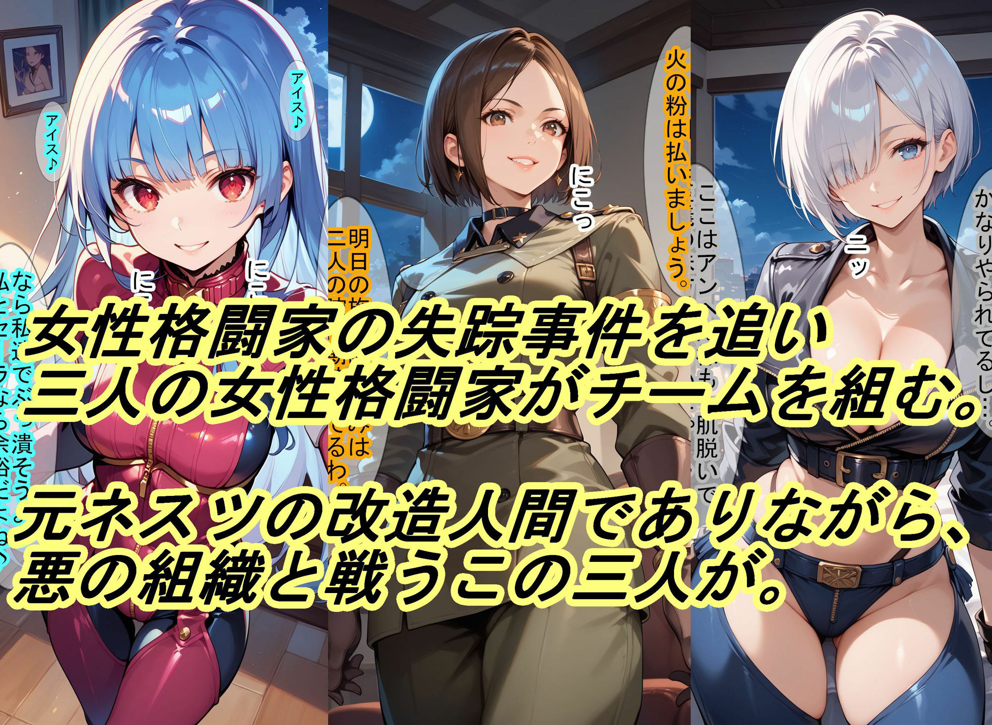 【敗北シリーズ】女性格闘チームが、オロチの罠に敗北!2